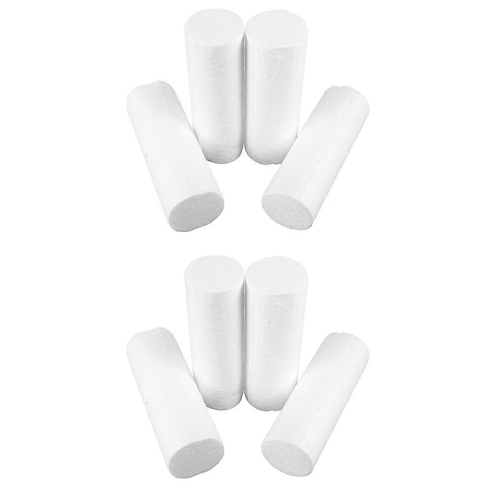 8Pcs Foam Rods for Crafts White Polystyrene Material for Preschool Children Diy Creative Projects