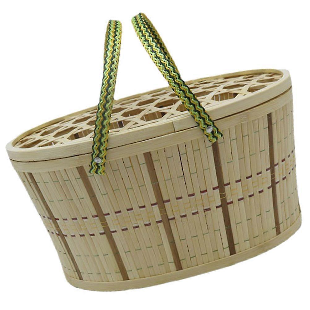 Storage Basket for Bakery and Store Light Green with Hollow Cover 1Set