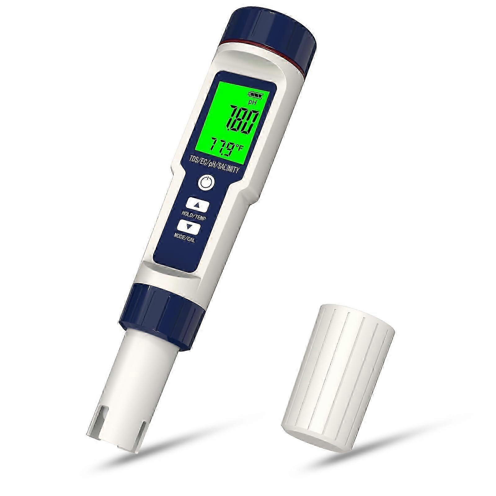 pH-Tester Digital, Poolsalz-Tester, digitaler Salzgehaltsmesser und PH-Tester für Poolsalz-Trinkwasser