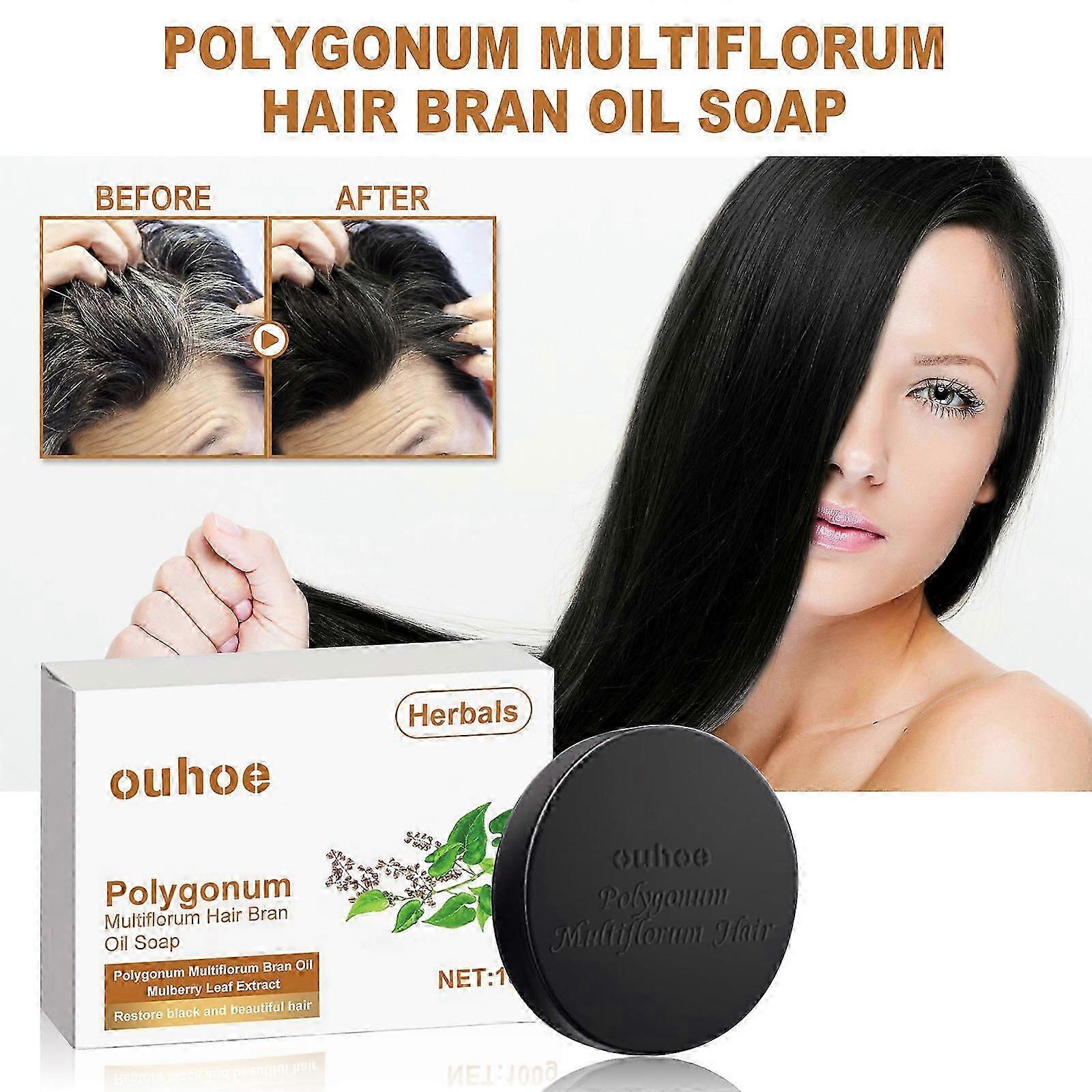 OUHOE Polygonum multiflorum shampoo soap for clean, natural, thick, and moisturizing hair