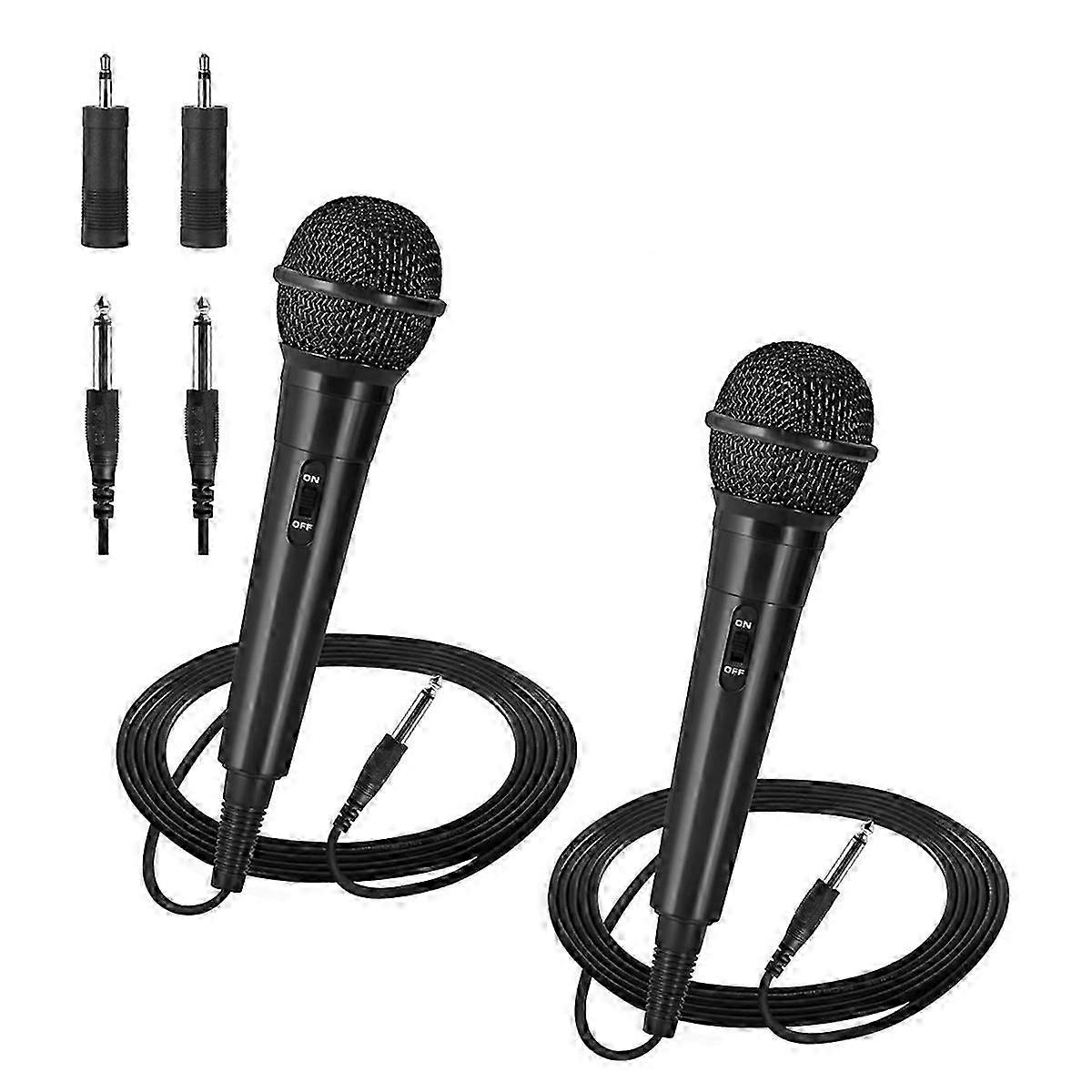 Microfone com fio portátil com adaptadores de microfone vocal dinâmico cardióide para apresentações de karaokê e música vocal
