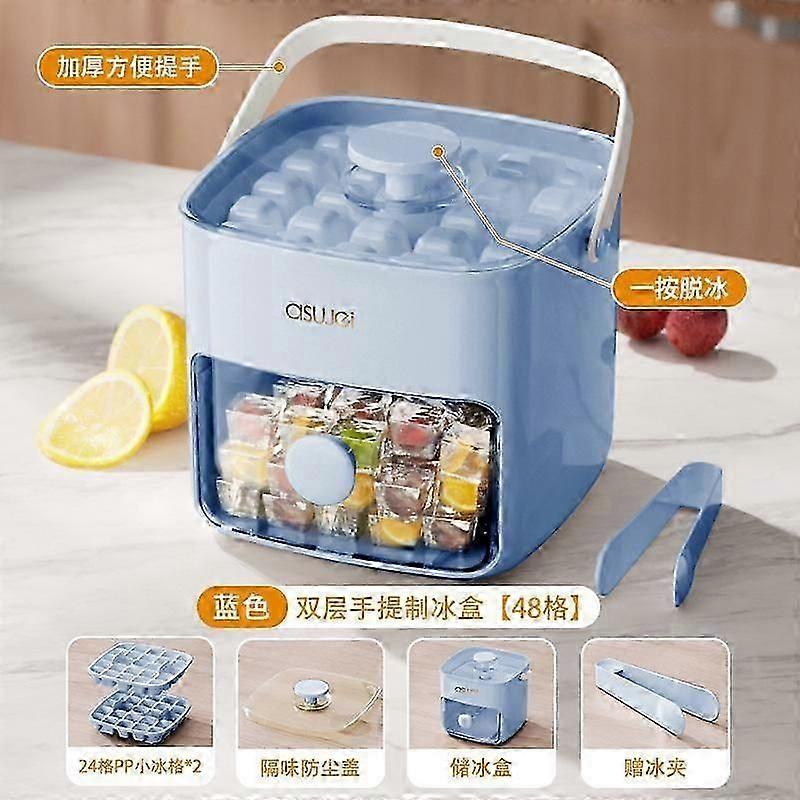 Portable Ice Maker with 48-Cube Capacity and One-Click Release for UK Homes