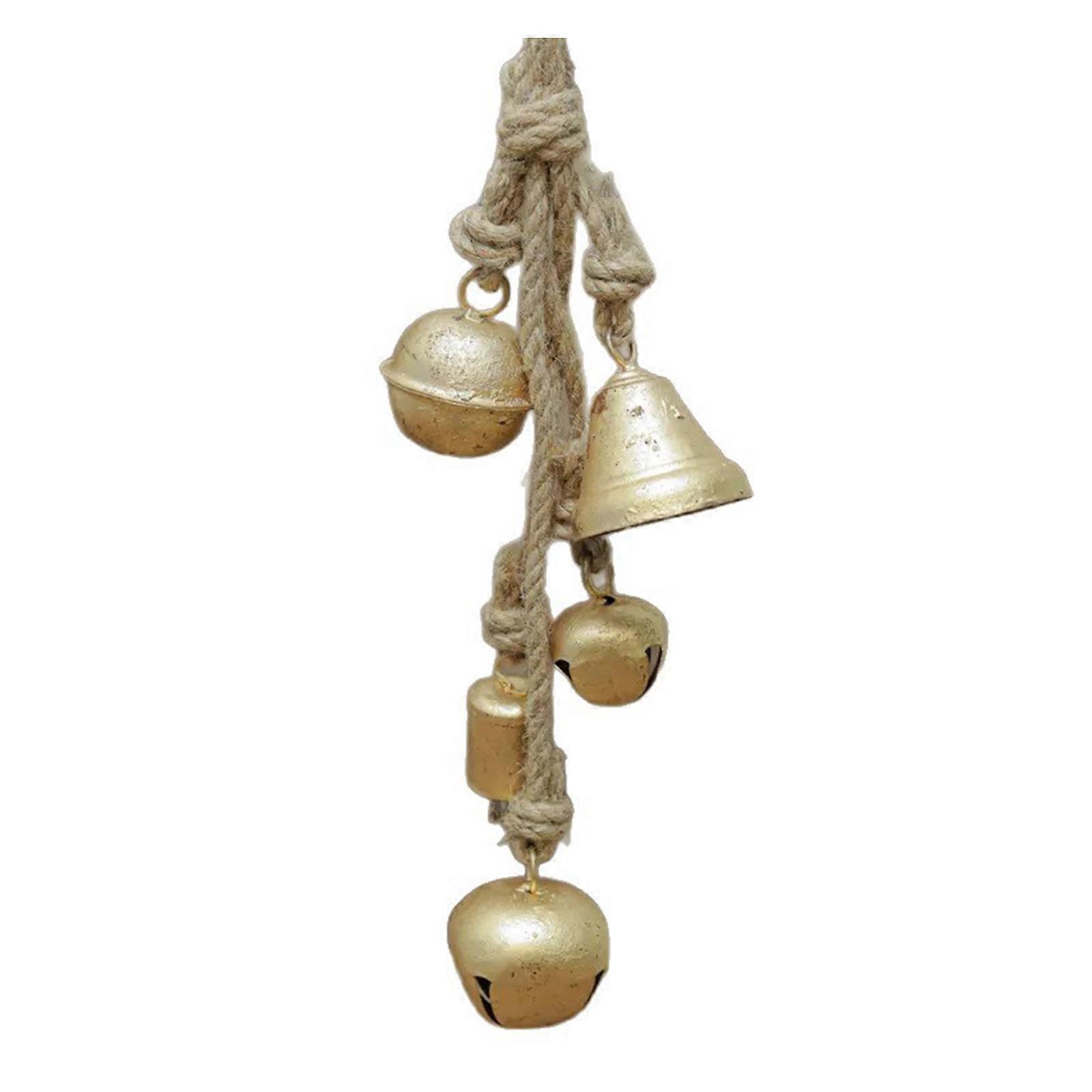 Antique Iron Wind Bell With Solid Twine String Bucolic Hanging Decors For Courtyards Window Porch Multicolor