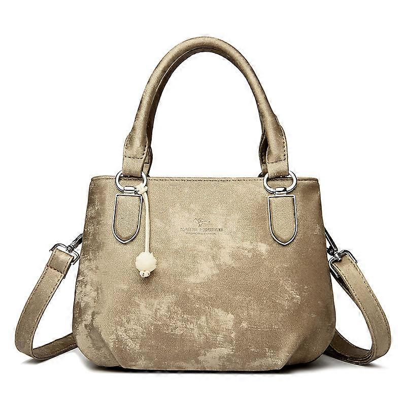 Ladies' small square crossbody bags, made of sewn PU, with multi-pocket design for easy access to items