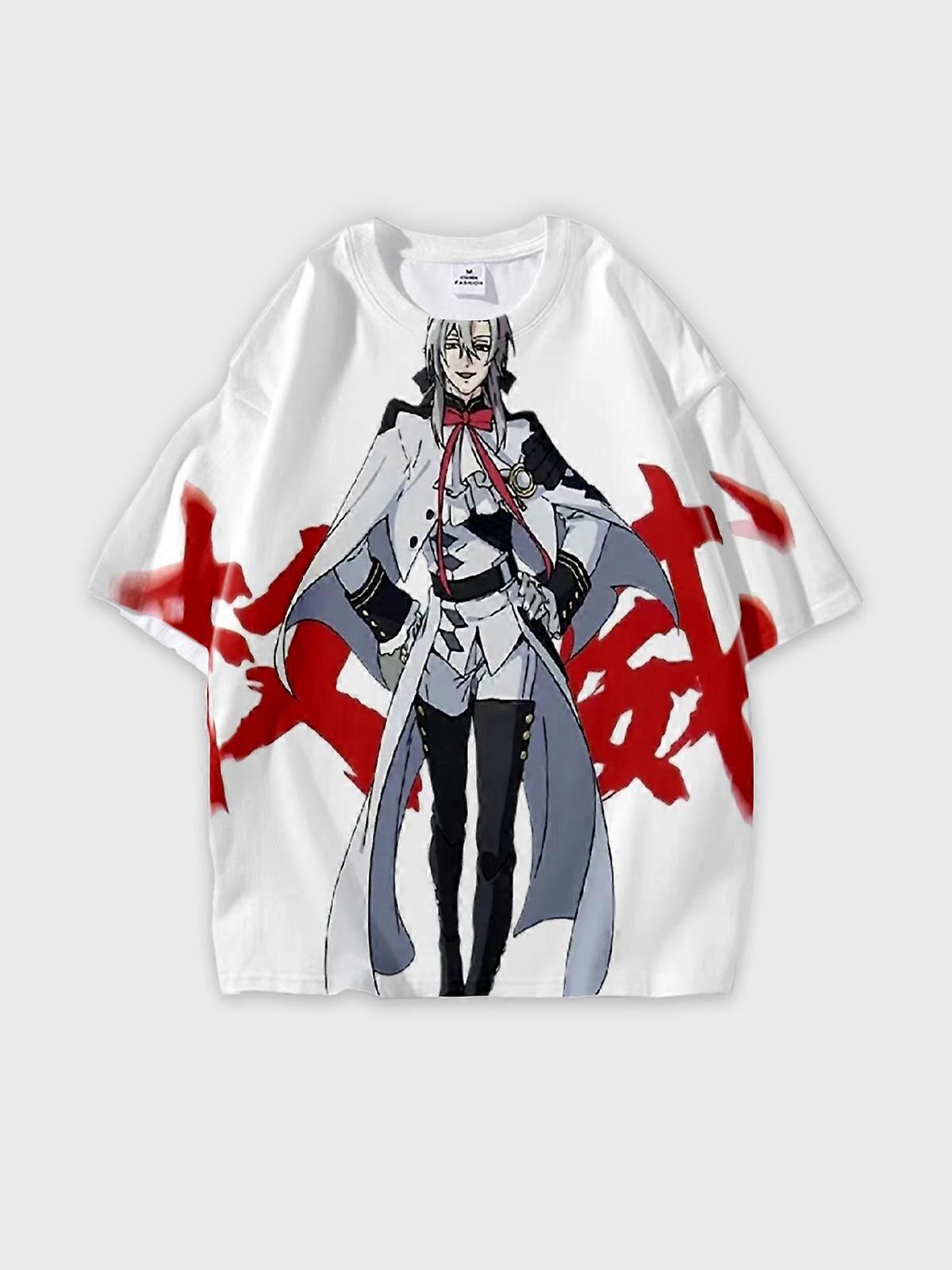 T-Shirt Short Sleeve Round Neck, Summer Casual Loose Graphic Tee, Unisex Seraph of the end Ferid·Bathory U3195