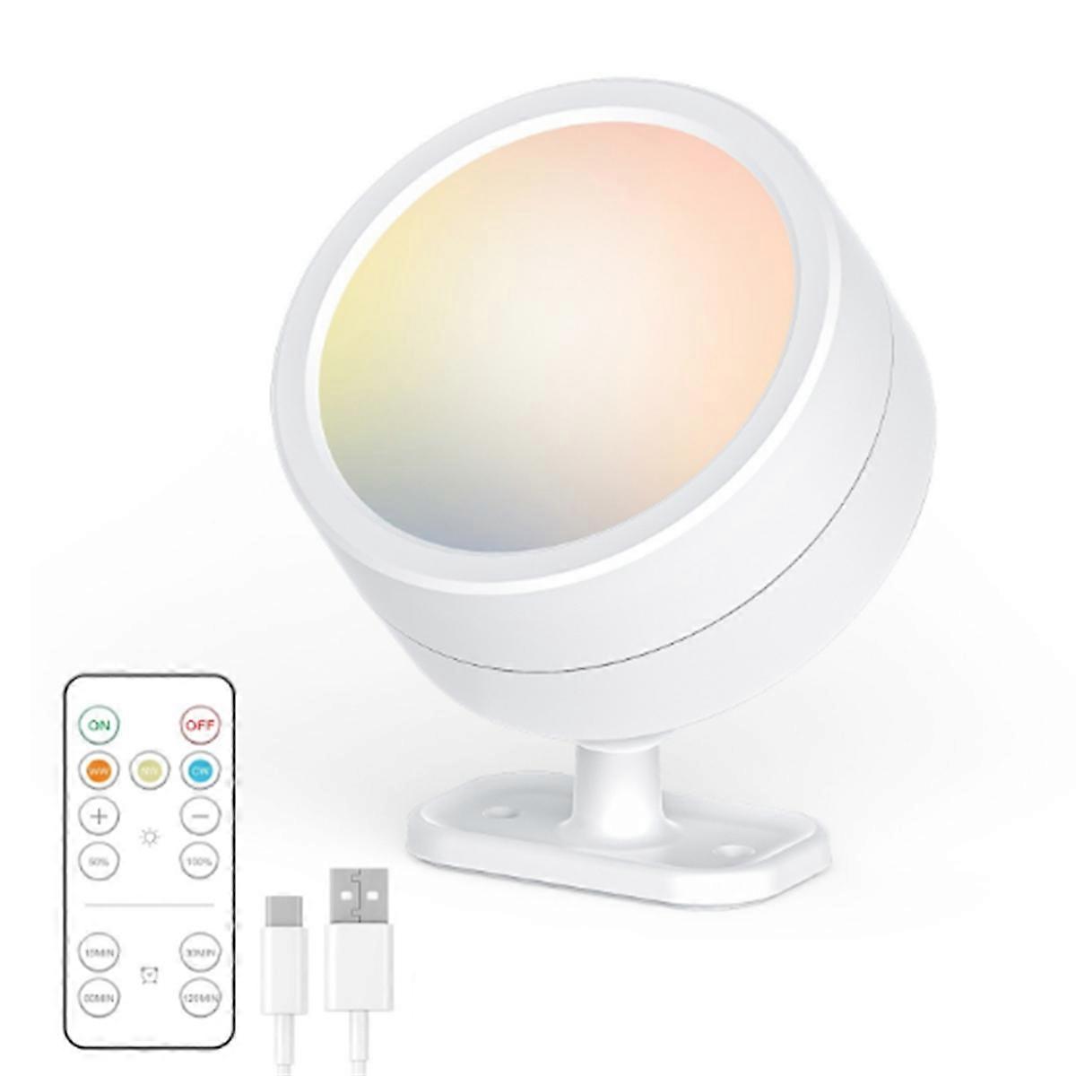 LED Wall Mounted Lights with Remote Wireless Magnetic Wall Sconces Dimmable USB Rechargeable for Bedroom Bedside Light,A