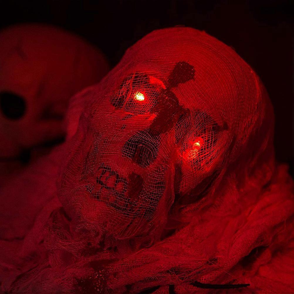 Hanging Corpse Mummy Prop 1.8m with Glowing Eyes & Sound Sensor