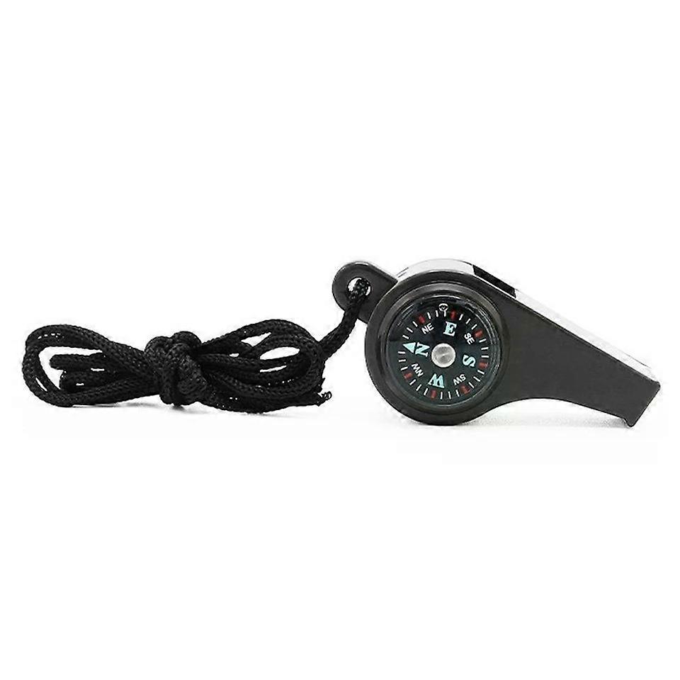 Multifunctional 3 in 1 Survival Whistle, with Compass and Thermometer, Outdoor Camping Hiking Tool