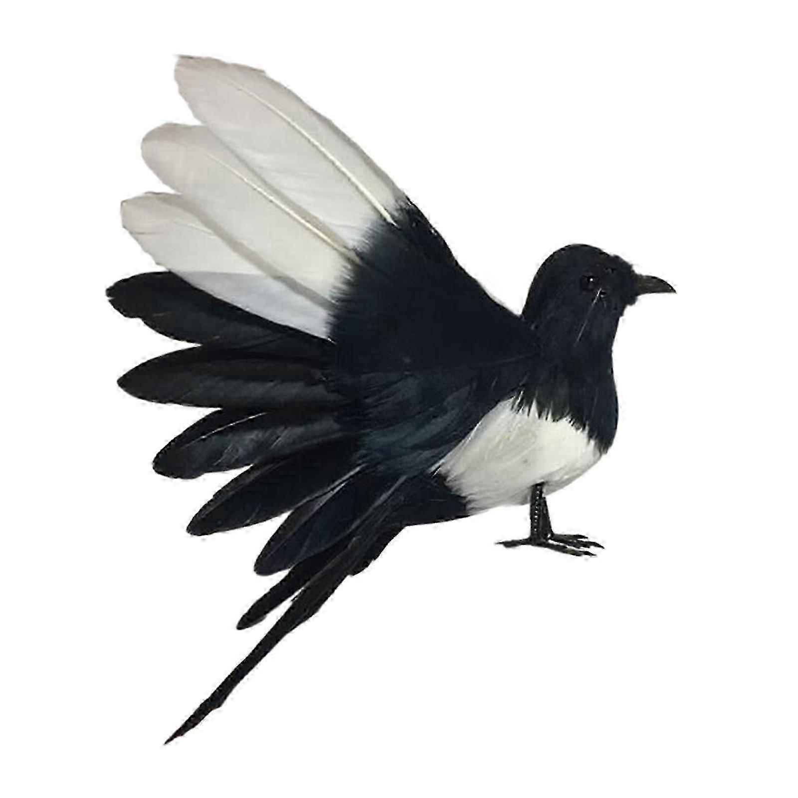 Artificial feather magpie bird for home decoration - realistic simulation bird model