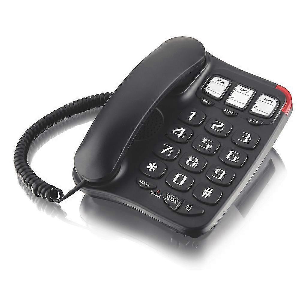 Big Button Landline Telephone for Desktop with Loud Ringtone, a Fixed Home Phone