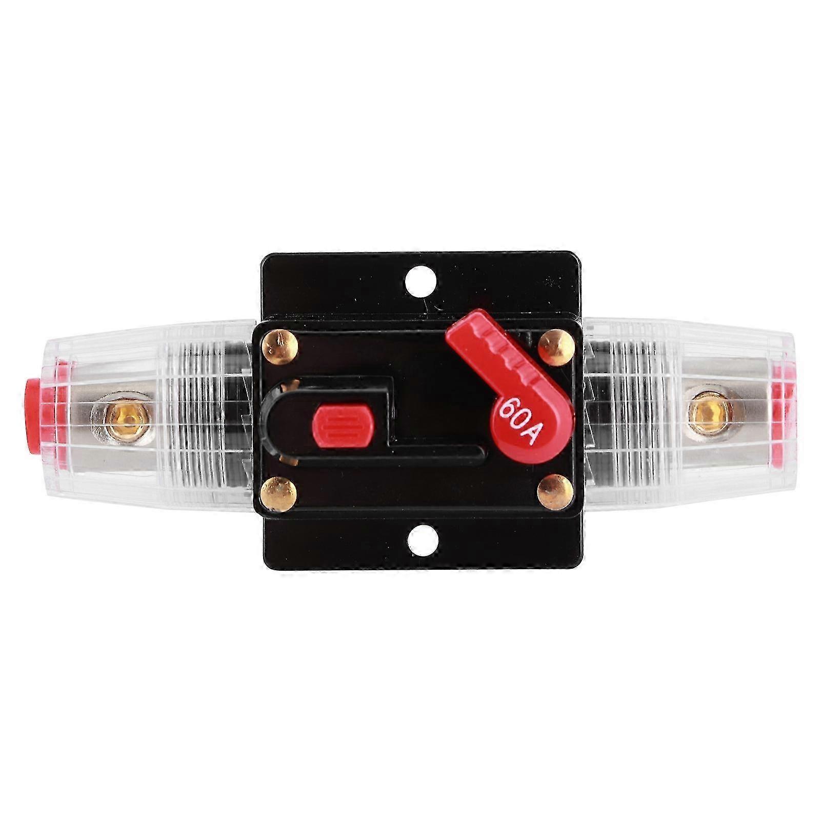 Automatic Reset Fuse Holder Switch Amplifier Car Truck Audio Modification 12V 60A 2025