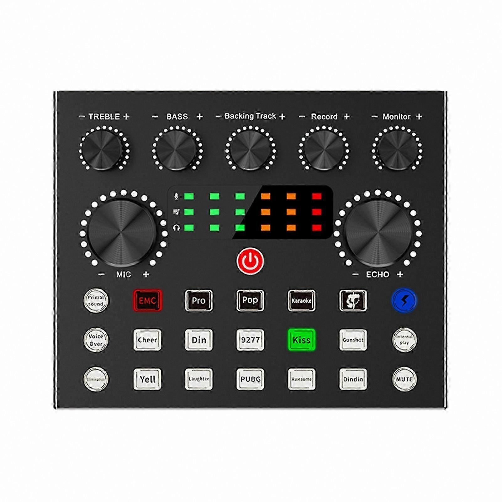 Bluetooth-Compatible Sound Card with Multiple Effects for Live Streaming and Voice Changer, Mobile Phone Accessory