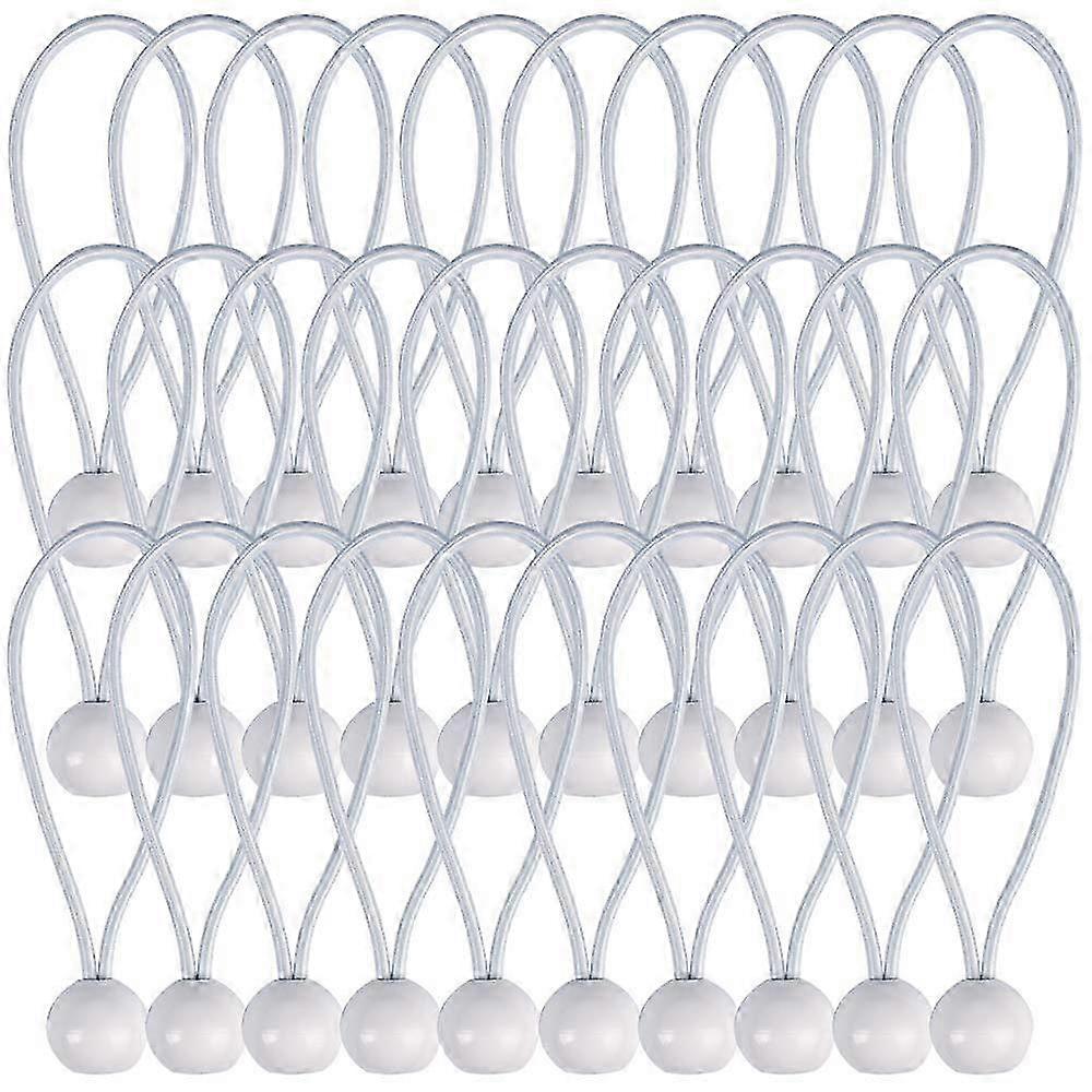 30-Pack Bungee Cords with 4" White Balls - Elastic Straps for Camping & Cargo 2025