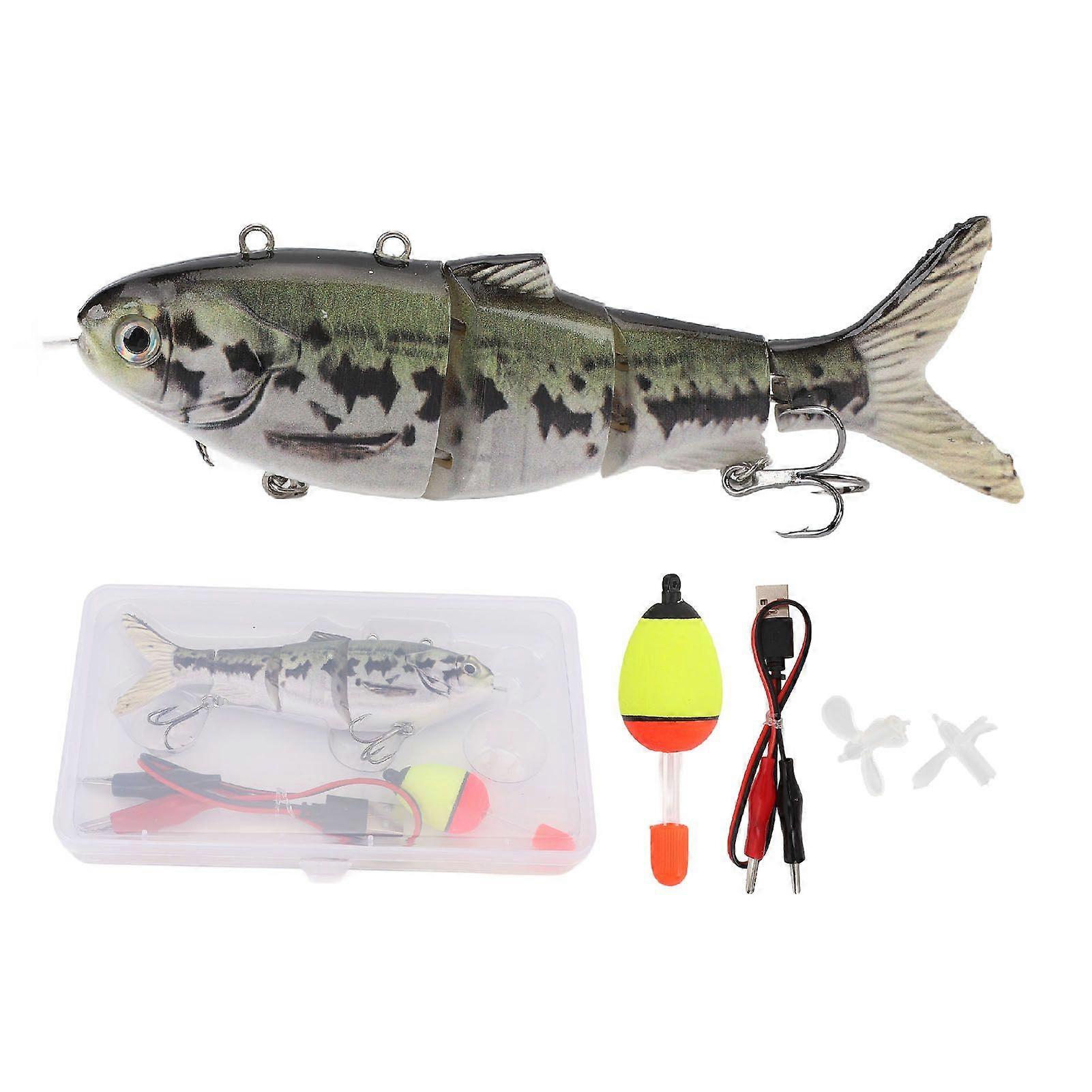 Electric Fishing Bait USB Rechargeable Multi Jointed Lifelike LED Electric Lure for Freshwater BL H1