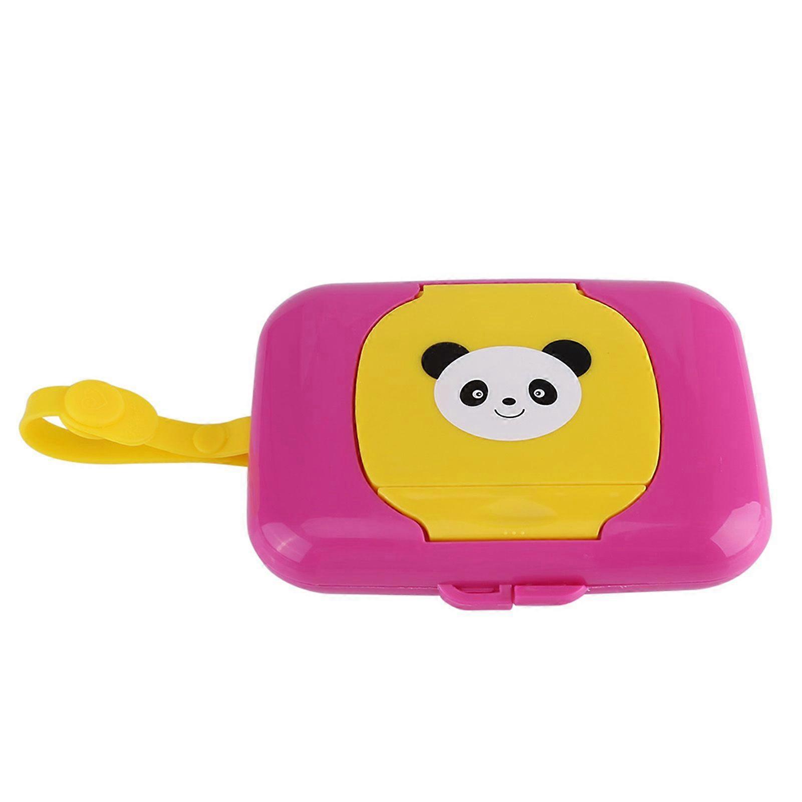 Baby Infant Outdoor Travel Stroller Wet Wipes Box Tissue Case Dispenser Rose&Yellow