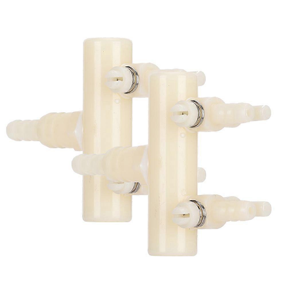 2PCS Plastic Easy Operation Aquarium Air Pump Special Splitter Valve with Diverter Adjustable Switch Fish Tanks Accessory2 Way