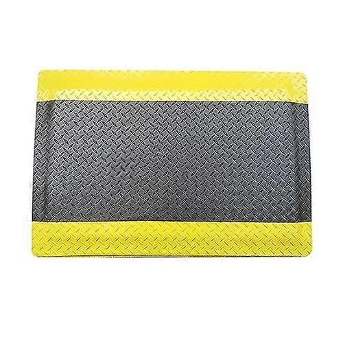 Anti-Fatigue Work Mats Cushioned Floor Mat 100x100cm Non-Slip Waterproof Kitchen Mats for Standing Desk and Work Station Black