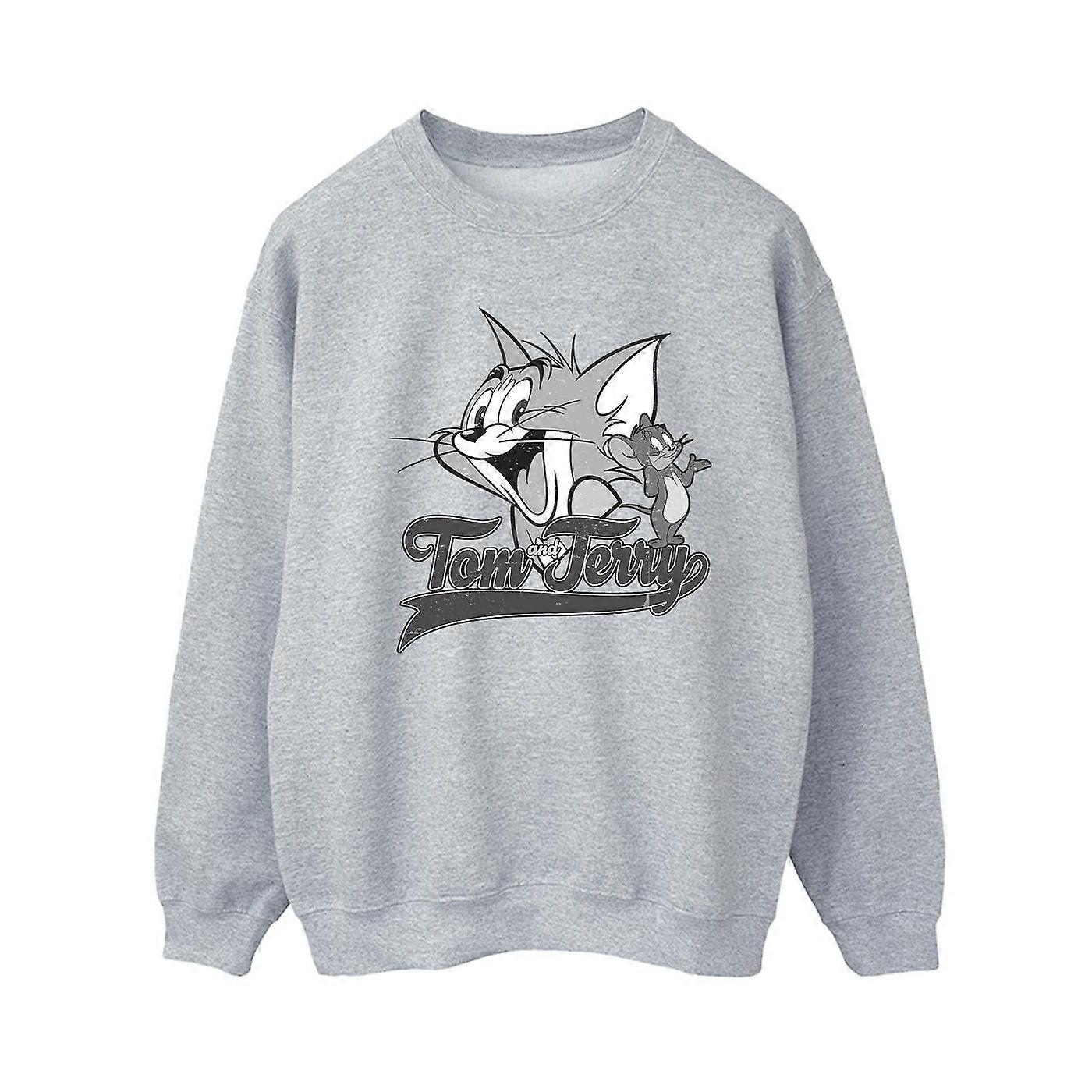 Tom Och Jerry Kvinnor / Damer Gråskala Square Tröja