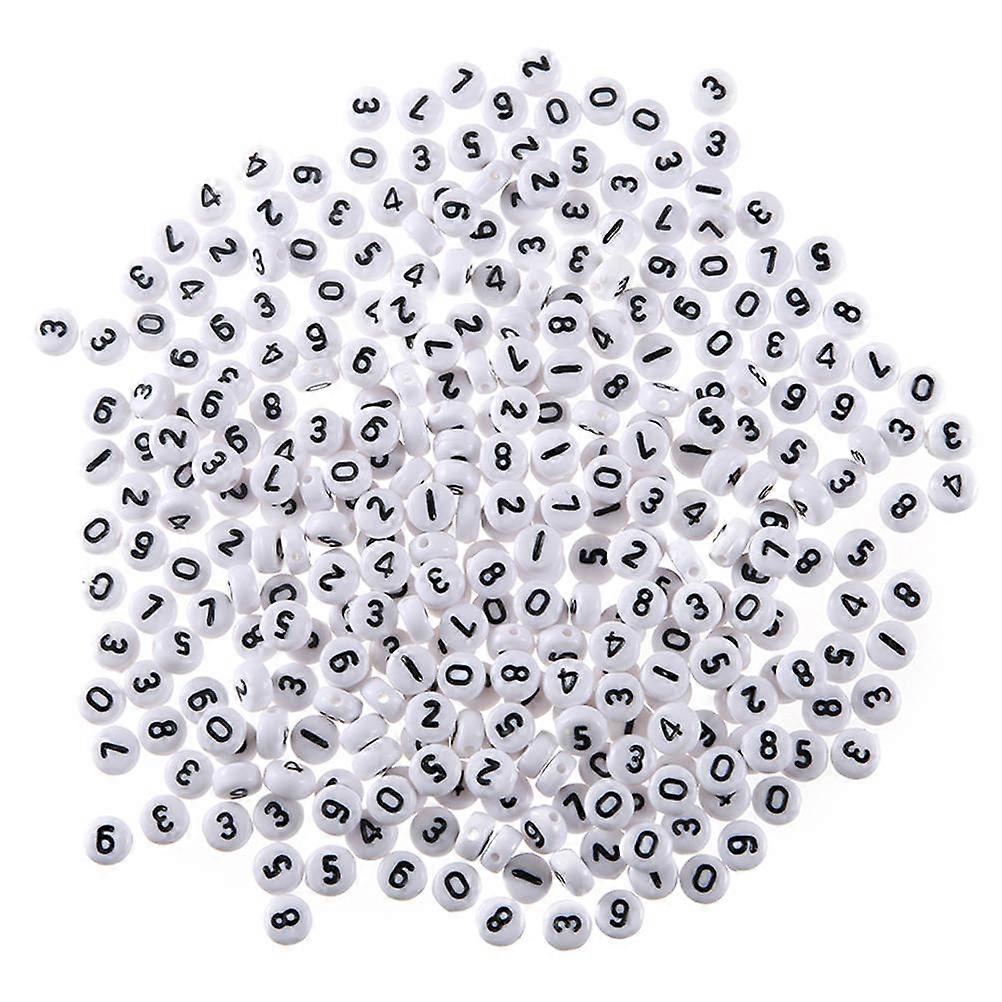Number Beads Acrylic Loose Beads for Jewelry Making 400Pcs Pack