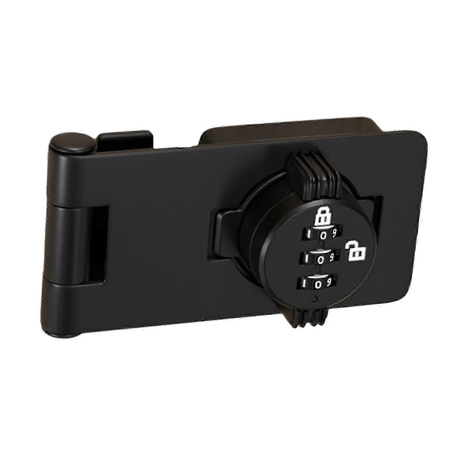 Cabinet Combination Lock with Screw Security Lock Bathroom Password Rotary Hasp Lock Keyless Cabinet Lock for Garage Outdoor