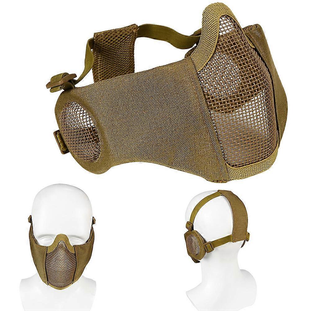 Game Mask Foldable Half Face Family Entertainment Khaki Protective Ventilated 1Pack
