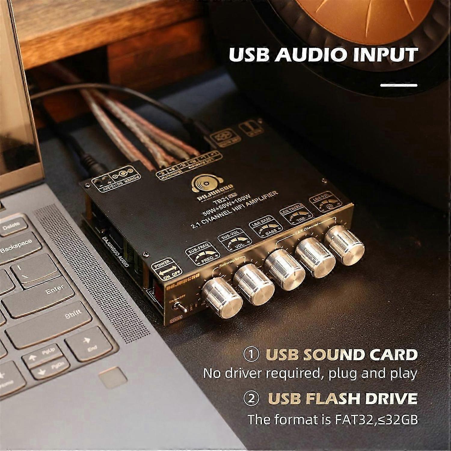 -TB21 PRO 2.1 channel 5.2 stereo Bluetooth amplifier board