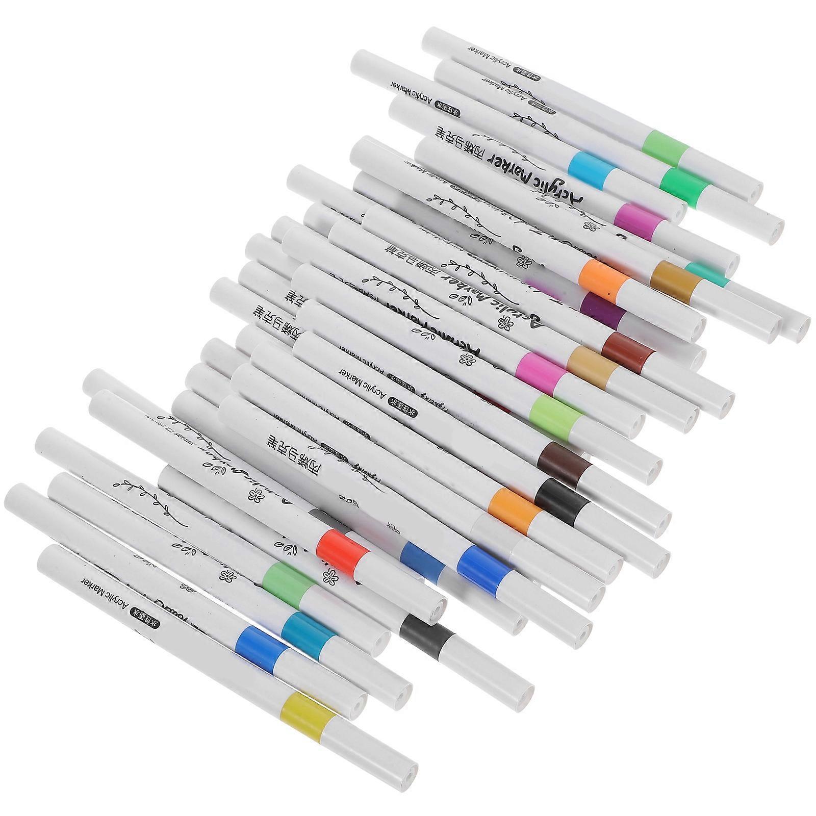 Paint Pens Acrylic Markers for Ceramic Mugs Glass Wood Fabric Assorted Color Water-Based Ink 36Pcs