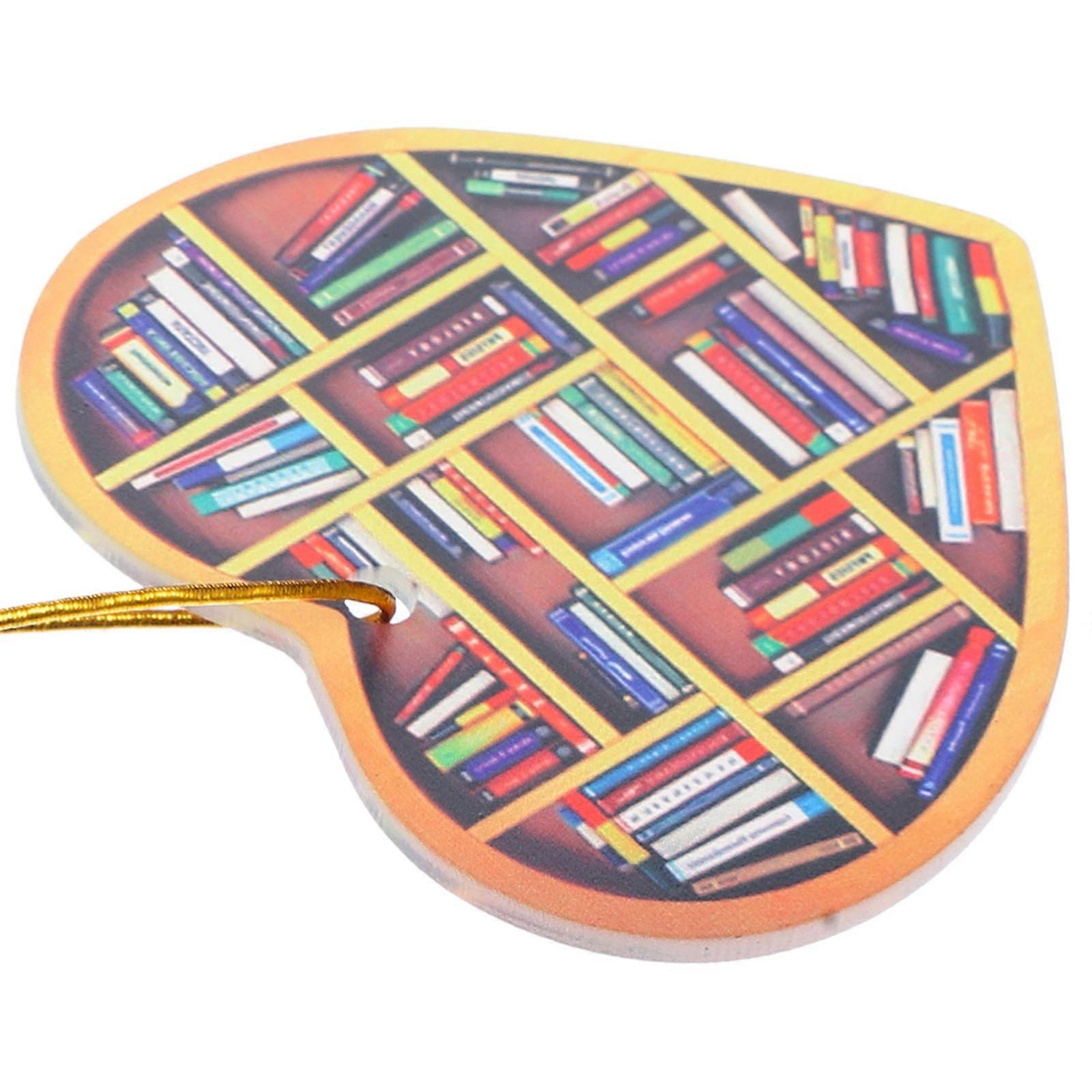 Decorative Heart Shaped Bookshelf Pendant for Hanging Ornament