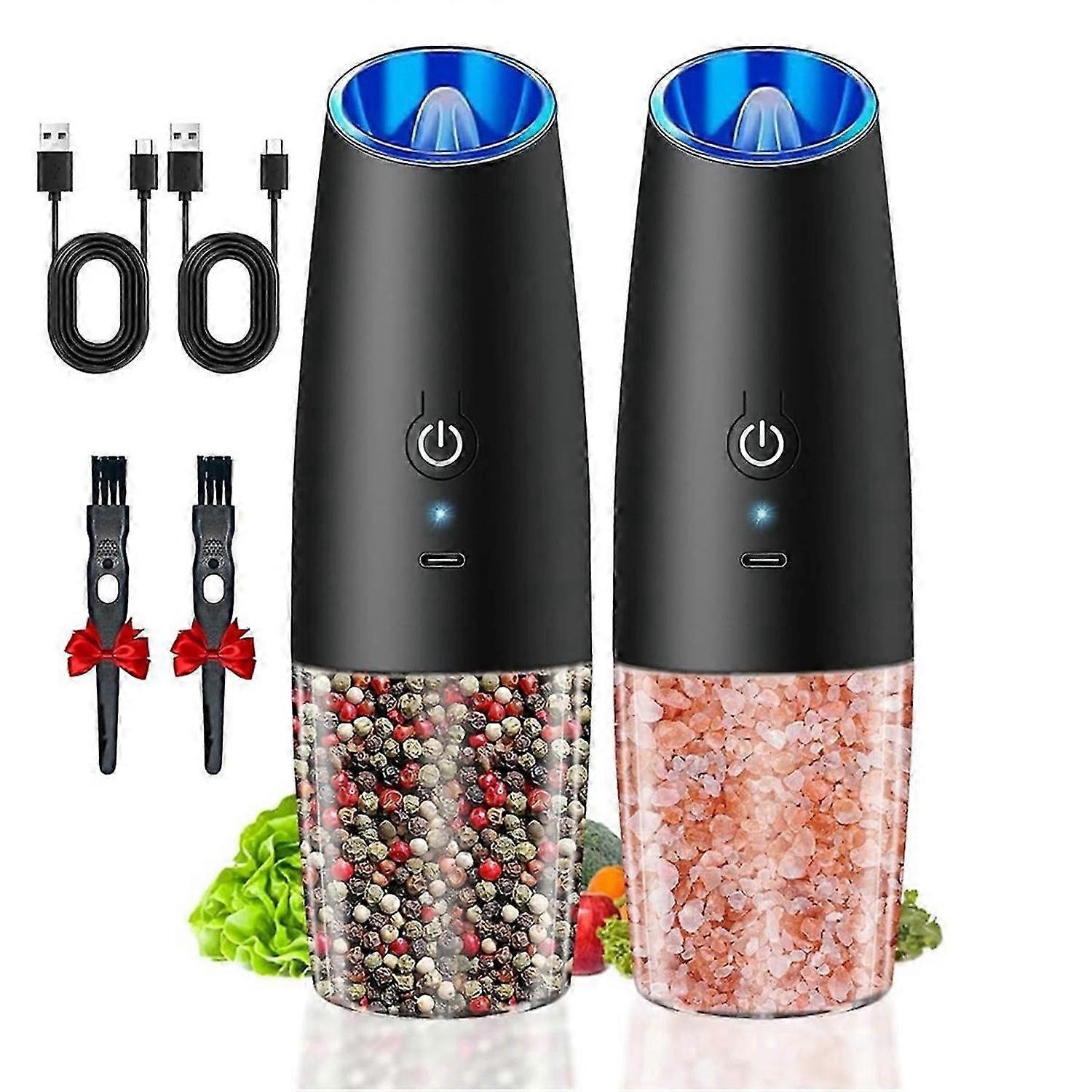 2PCS Electric Salt and Pepper Grinder Set ABS