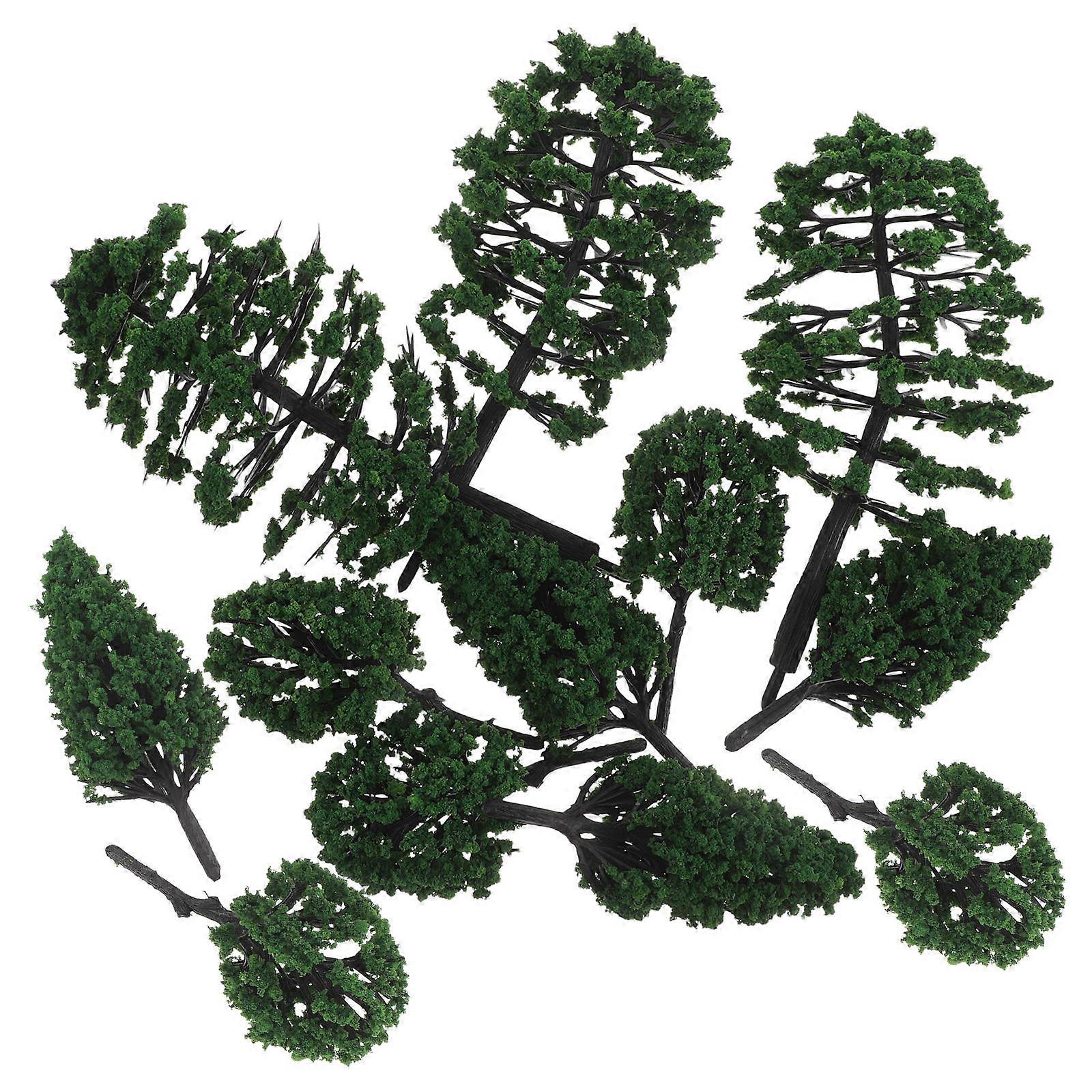 Miniature Model Trees Green Model Railway Trees for Decoration 50Pcs