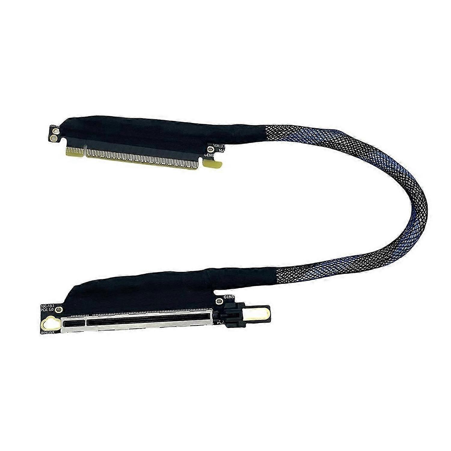 PCIE 5.0 X16 Graphics Card Extension Cable Silver-Plated PCI-E GEN5 64GT/S Adapter for Enhanced Serv