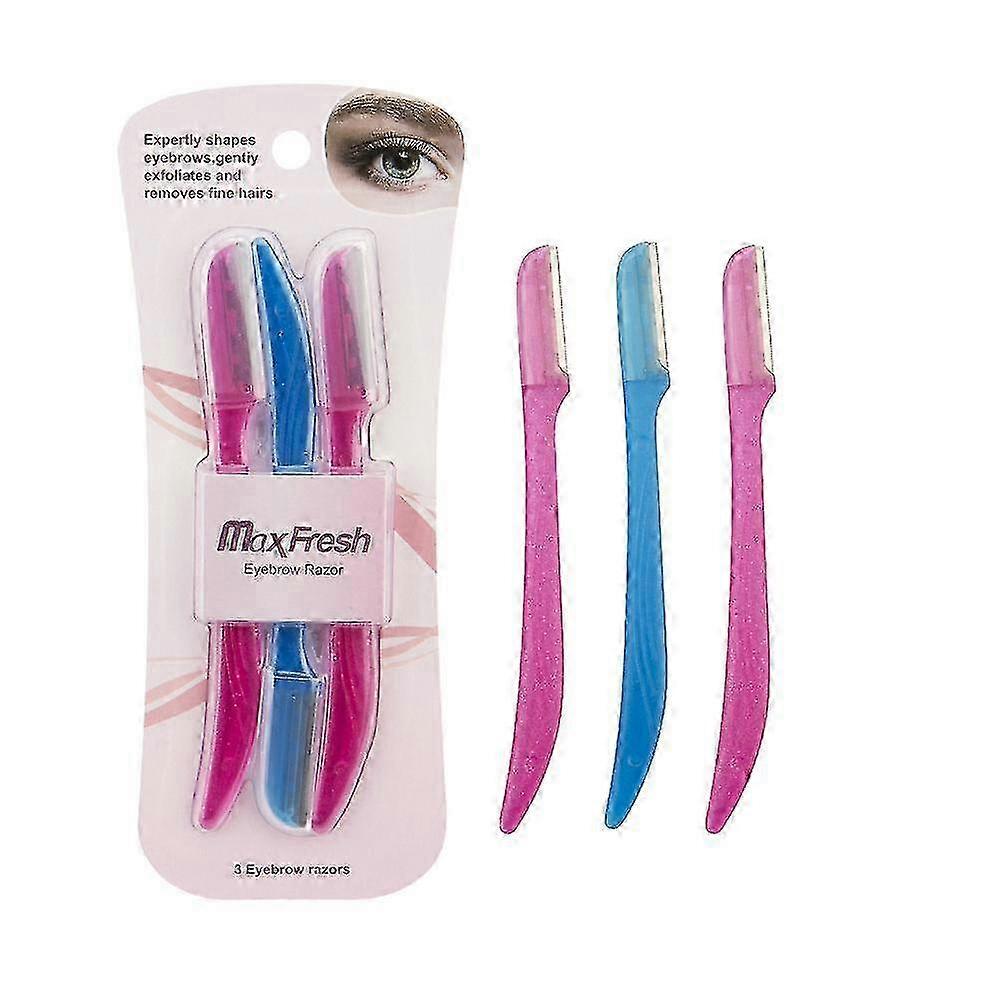 Exfoliating Dermaplaning Tool, Face & Eyebrow Razor with Precision Cover- 3 Count | Dermaplaning Razor For Women