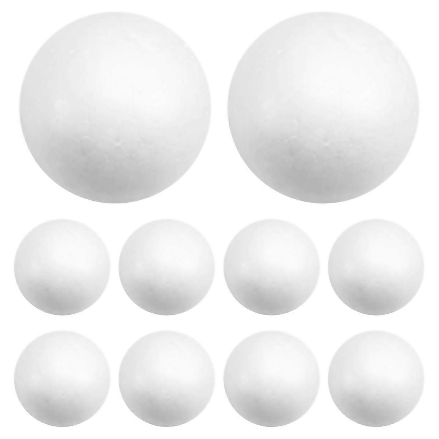 For 10 X Christmas Decoration Modelling Craft Polystyrene Foam Ball Sphere 6cmwhite