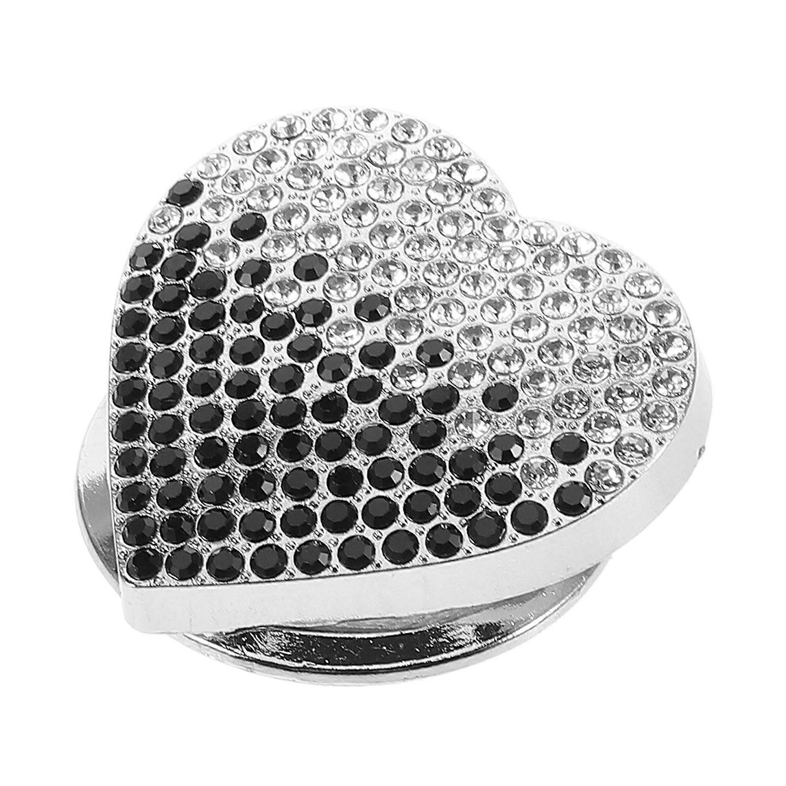 Sparkly Rhinestone Heart Molding Engine Ignition Button Touch Prevention Car Owners 4.50X4.00X1.00CM 1Pack