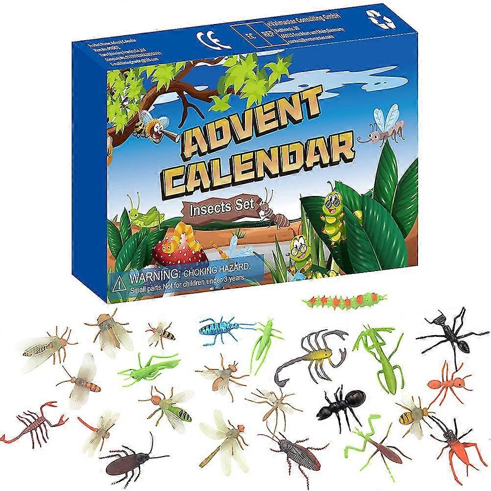 Christmas Countdown Calendar 24pcs Insects Set Gift Box Christmas ...