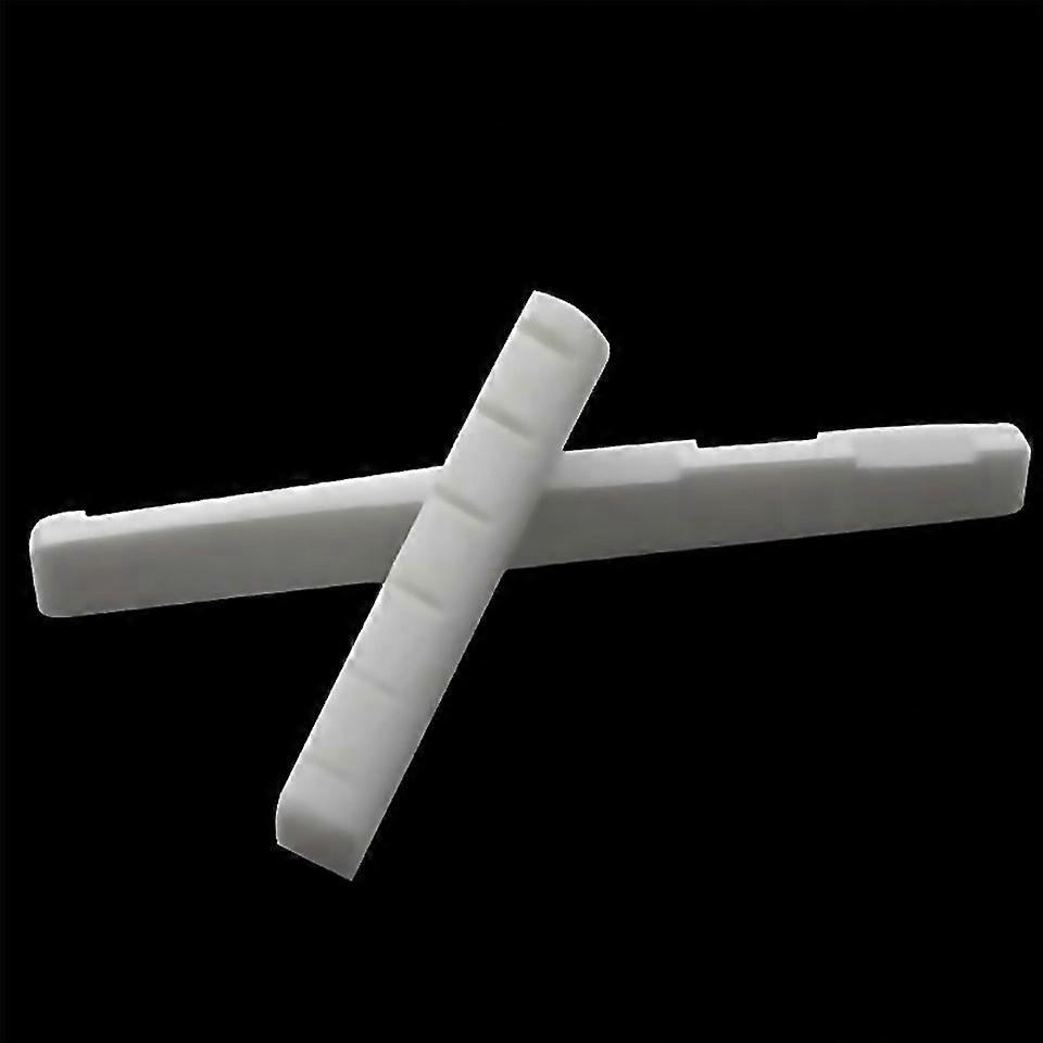 For 4pcs 6 String Acoustic Guitar Bone Bridge Saddle 72mm And Nut