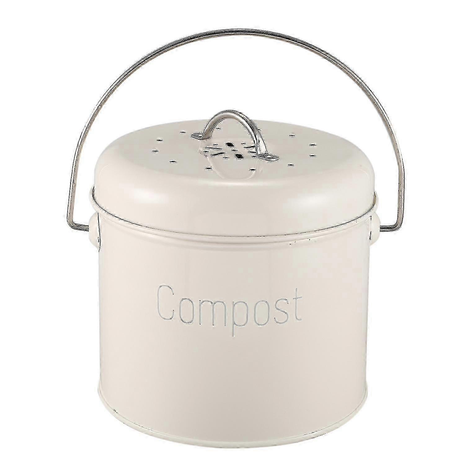 堆肥箱3l-ステンレス鋼キッチン堆肥箱-食品廃棄物用キッチンコンポスター-石炭フィルト-イヴァン