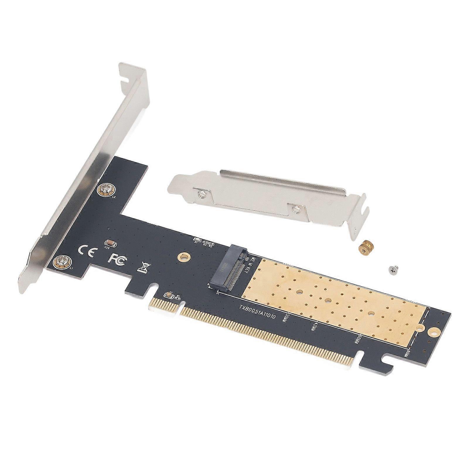 PCIe X16 to M.2 Adapter Card Professional Efficient Full Height PCI Express to M.2 Adapter with Half Height Baffle for Computer