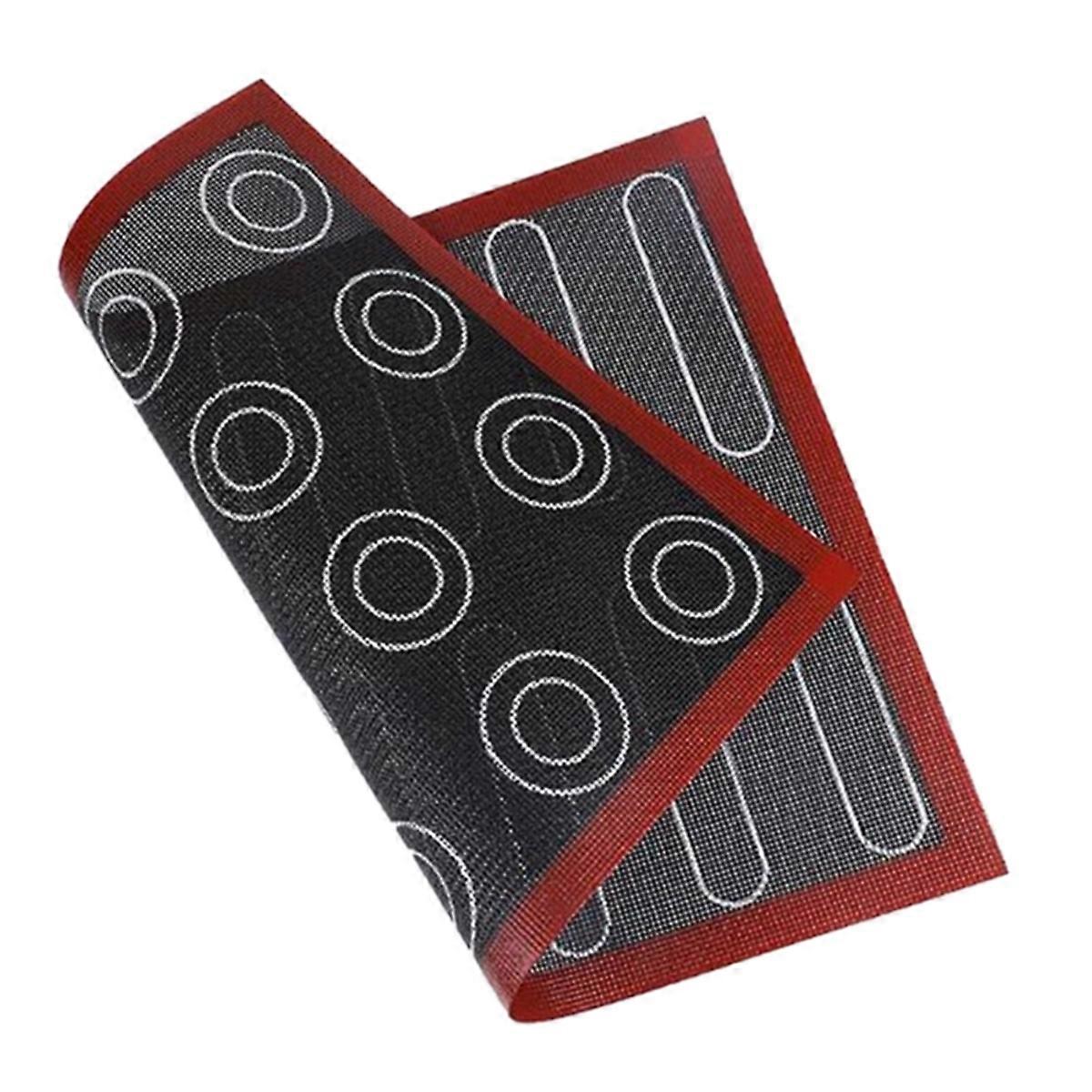 Silicone 30x40 cm Reversible Printed Macaron Puff Baking Mat