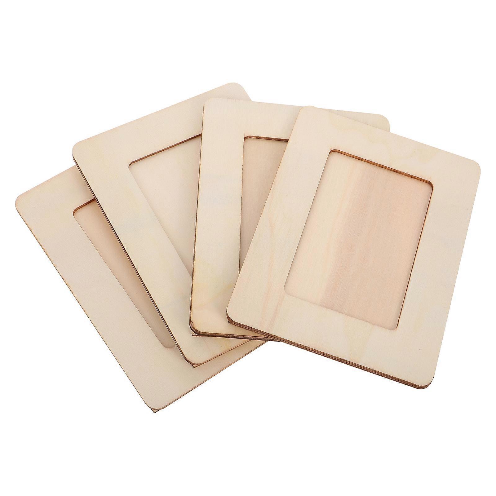 DIY Crafts Wood Picture Frame for Kids 16Pcs Unfinished Wooden Frames