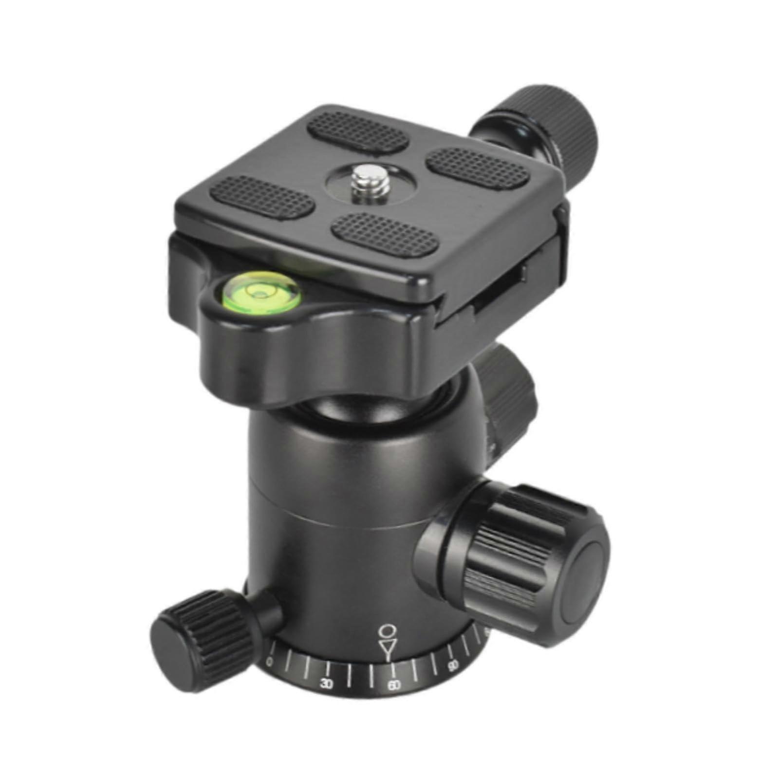Ball Joint Tripod Head 360Degree Swivel, 1/420 Thread CNC Aluminum For SLR/DSLR Cameras, Versatile