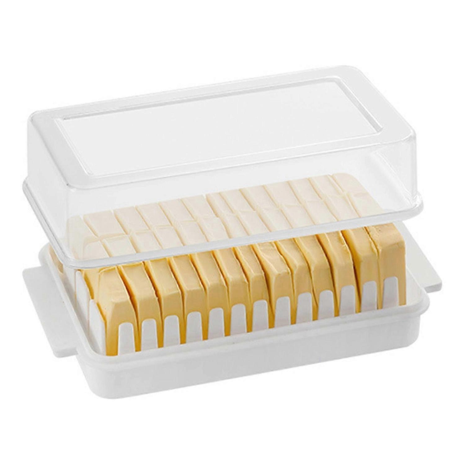 Butter-Cutting Storage Box Portion Control Container Butter-Dish Cheese Compartment Storage Crisper
