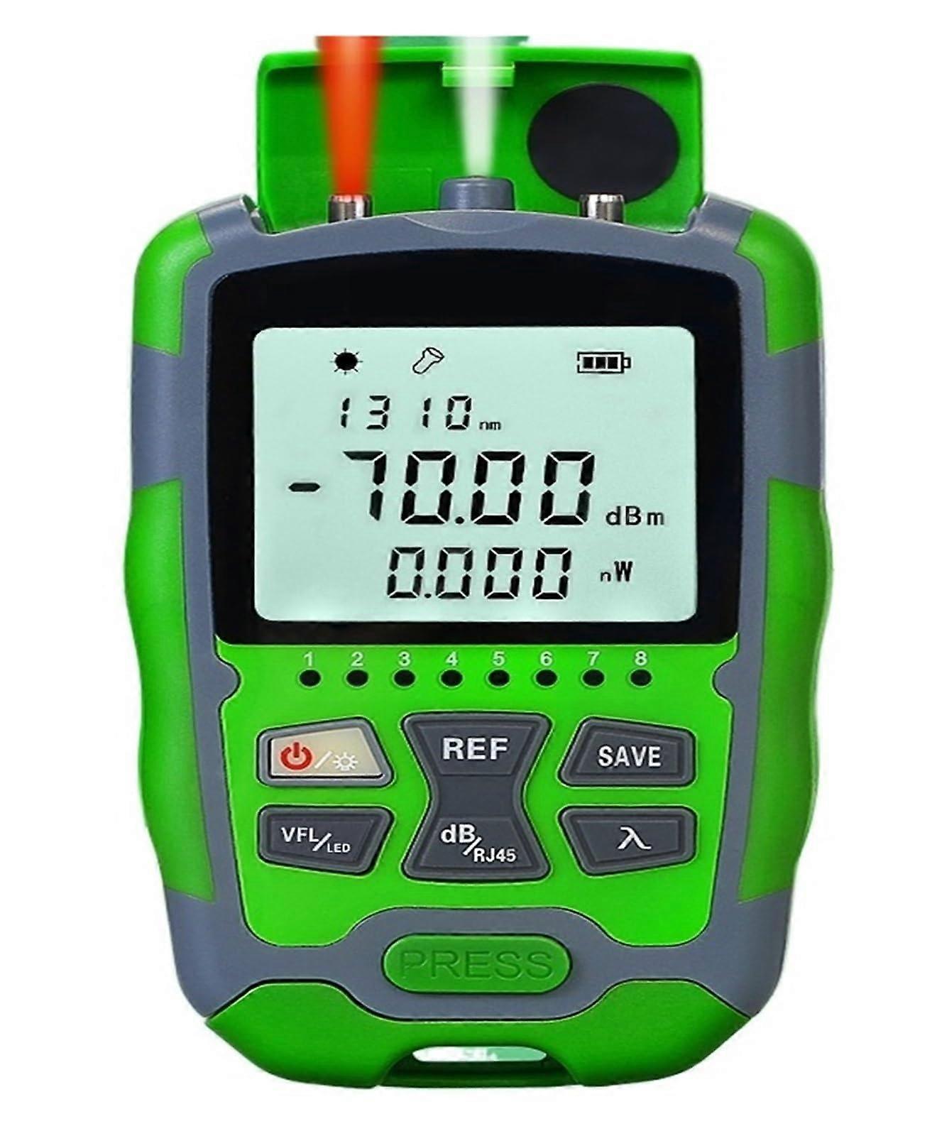Optical Power Meter MC70, 70 to 10 dBm, 4 in 1 Multifunction Fiber Tester, Visual Fault Locator, 150 mW