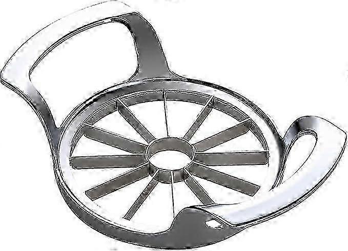 Apple Slicer, Improved Version with 12 Blades, Extra Large, Stainless Steel (Silver)