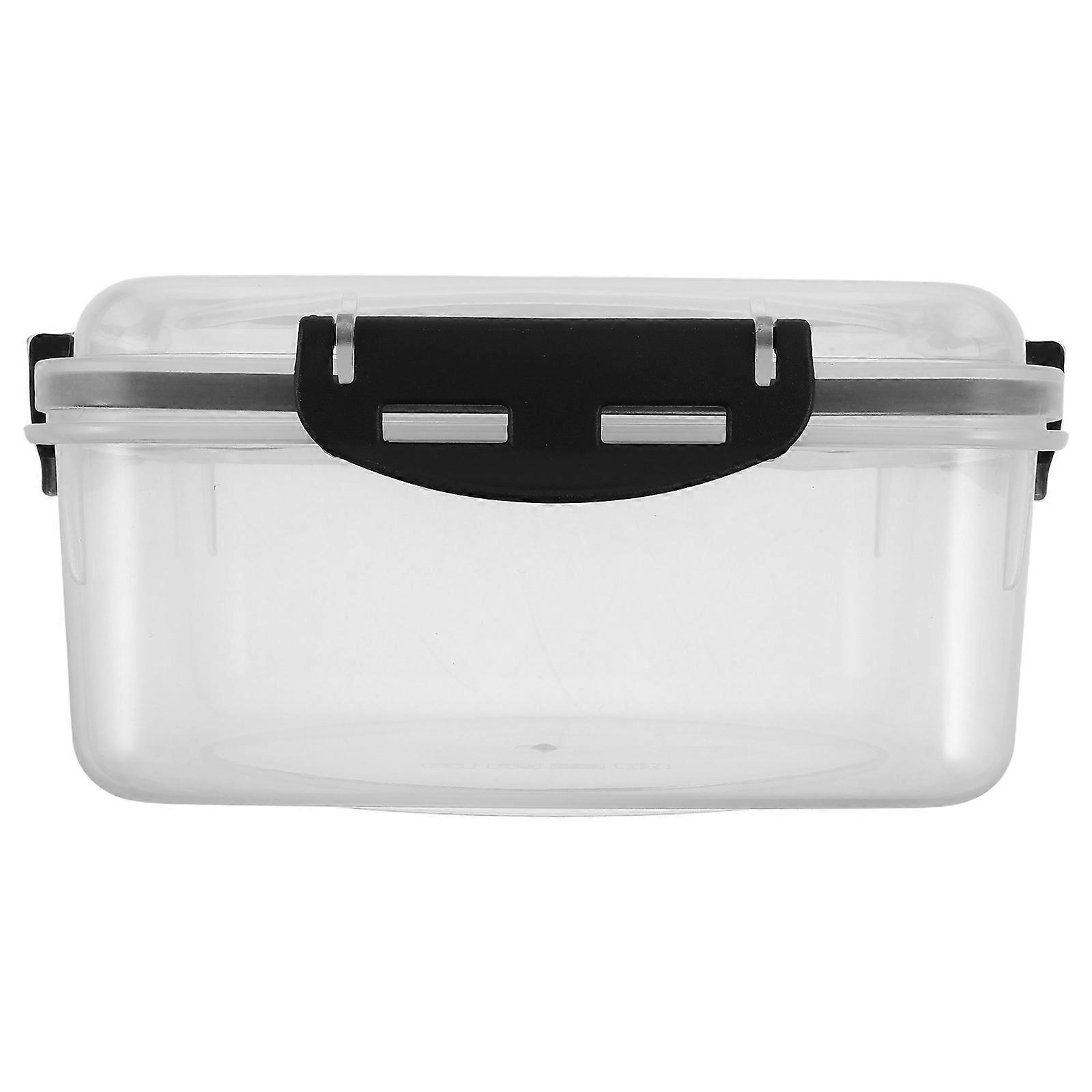 Meal Prepping 4Pcs Sandwich Box Microwave Safe Storage Container For Outdoor Picnic With Airtight Design And Black Color Dimensions 17.00X17.00X7.80CM