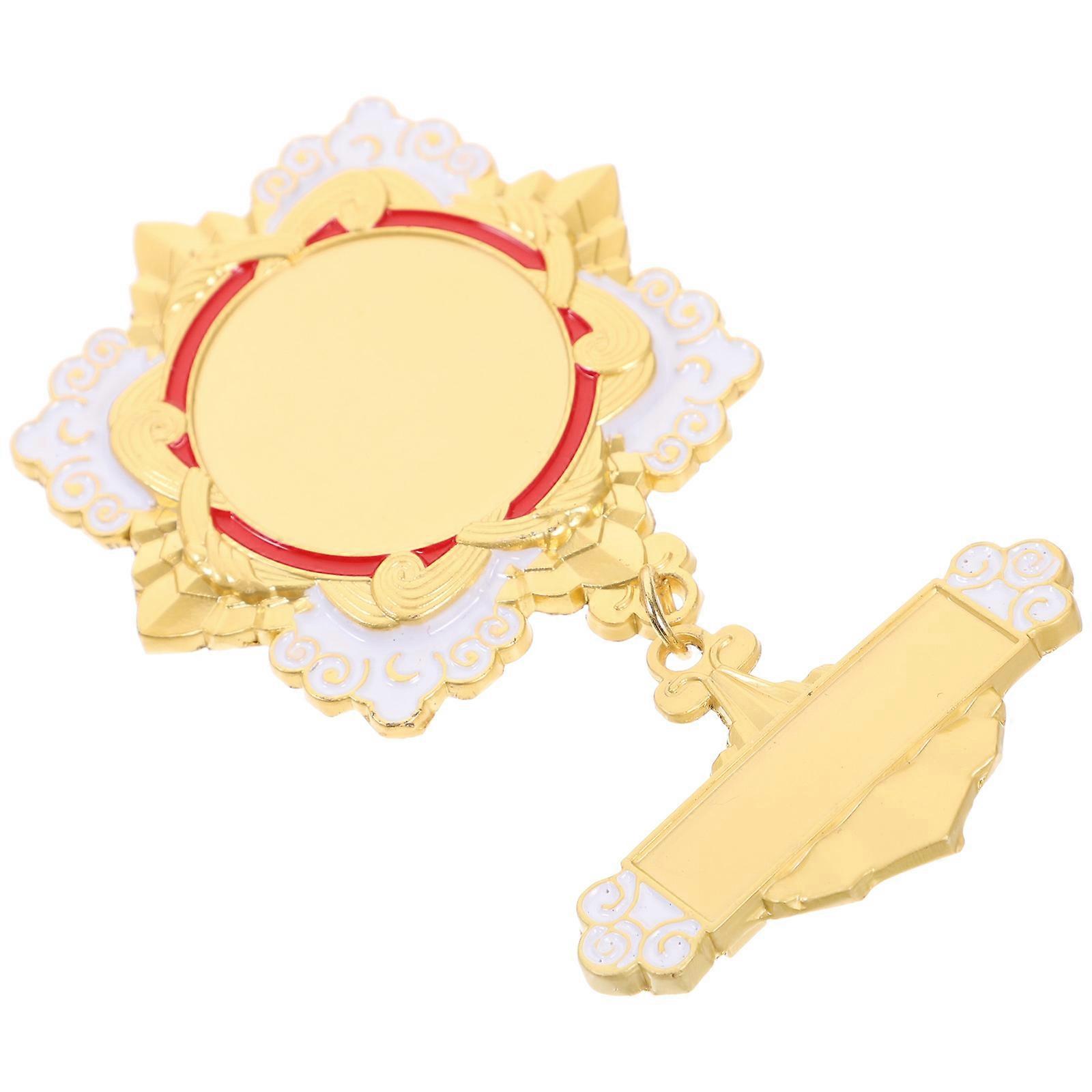 Kids Award Medal Game Reward Pin For Parties With Golden Color And Square Shape 5Pcs
