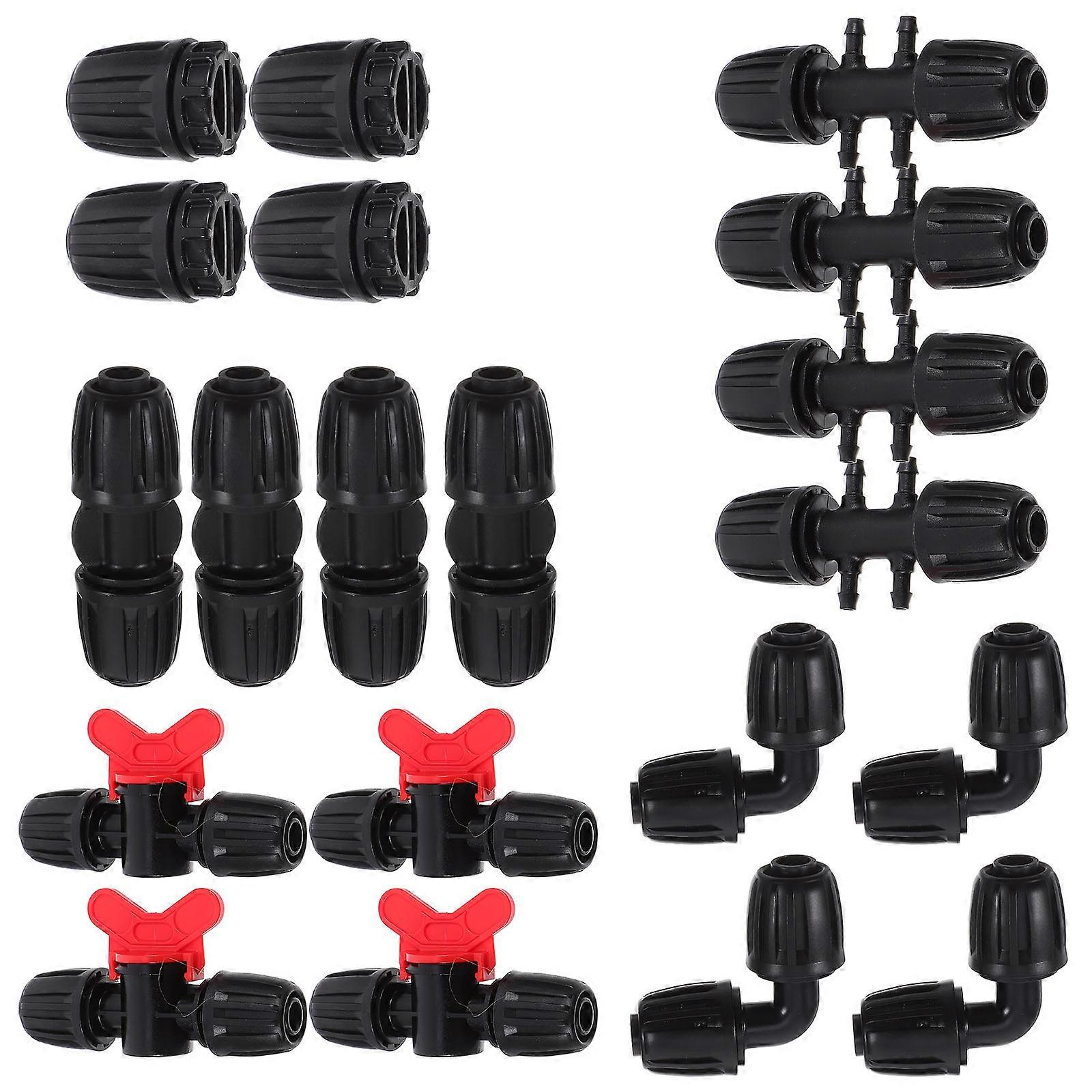 Irrigation Connectors 2Sets for Drip Irrigation Function with Durable Pe Material