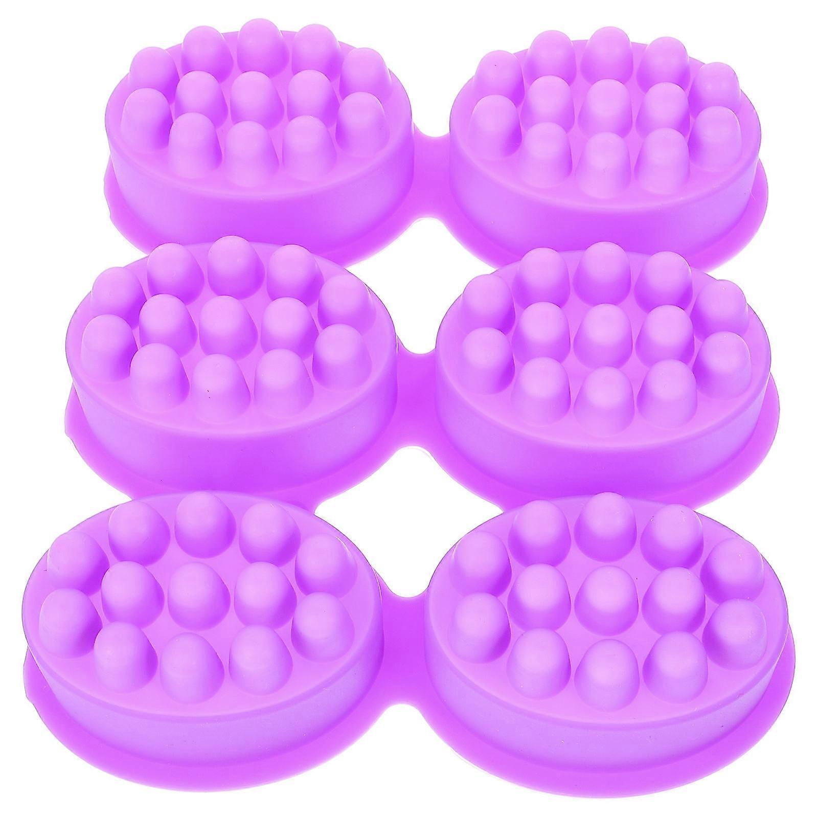 Massage Soap Mold Silicone Oval for DIY Handmade Soap 4Pcs Set Mold