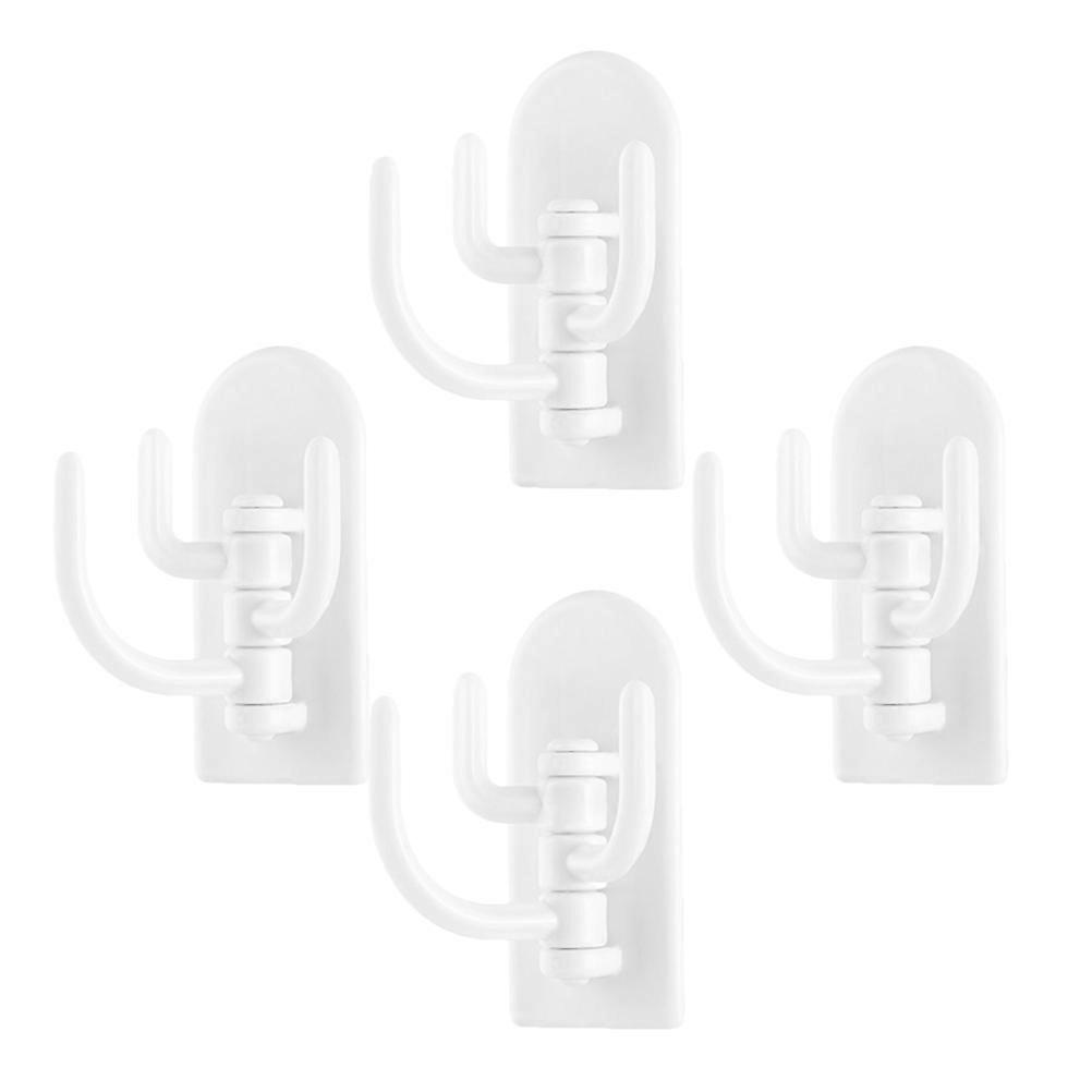 Cabinet Hanging Holder Over Door Hooks Plastic for Storage 8Pcs White