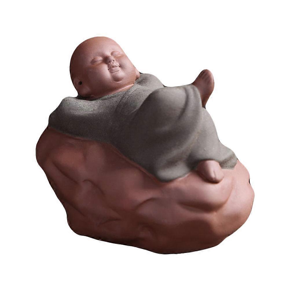 Zen Monk Decoration 2Pcs Small Buddha Monk Statue Classic Design for Meditation Space and Relaxation